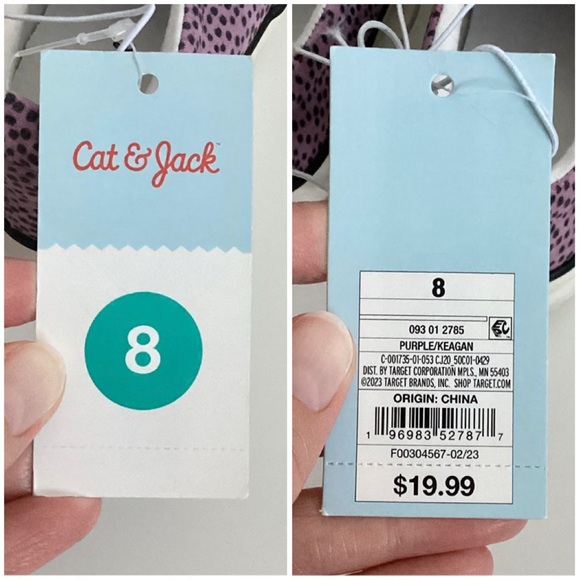 \Cat & Jack\• NWT Toddler Girl’s Purple Keagan Slip-ons - Picture 10 of 10